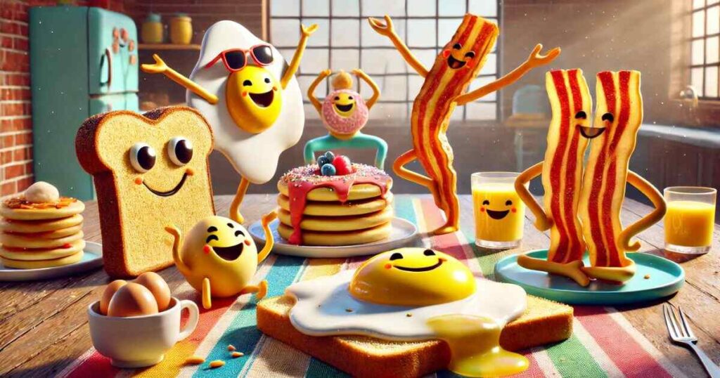 Fun Breakfast Food Puns for Social Media Posts
