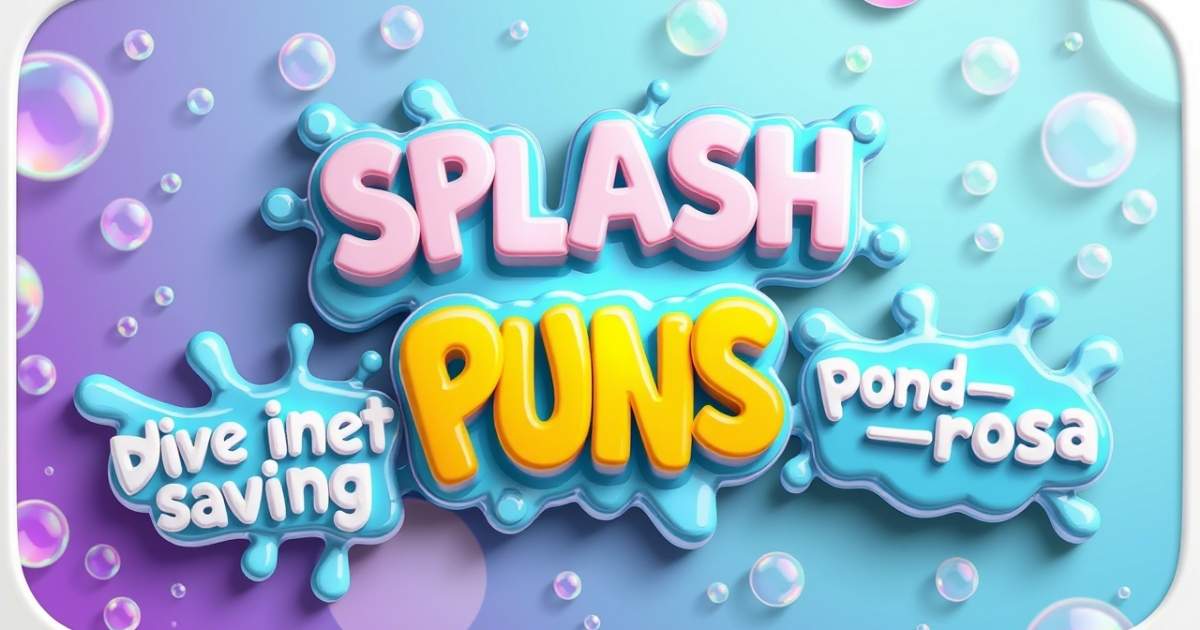 214+ Splash Puns to Make Waves of Laughter for Everyone